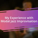 My Experience with Modal Jazz Improvisation